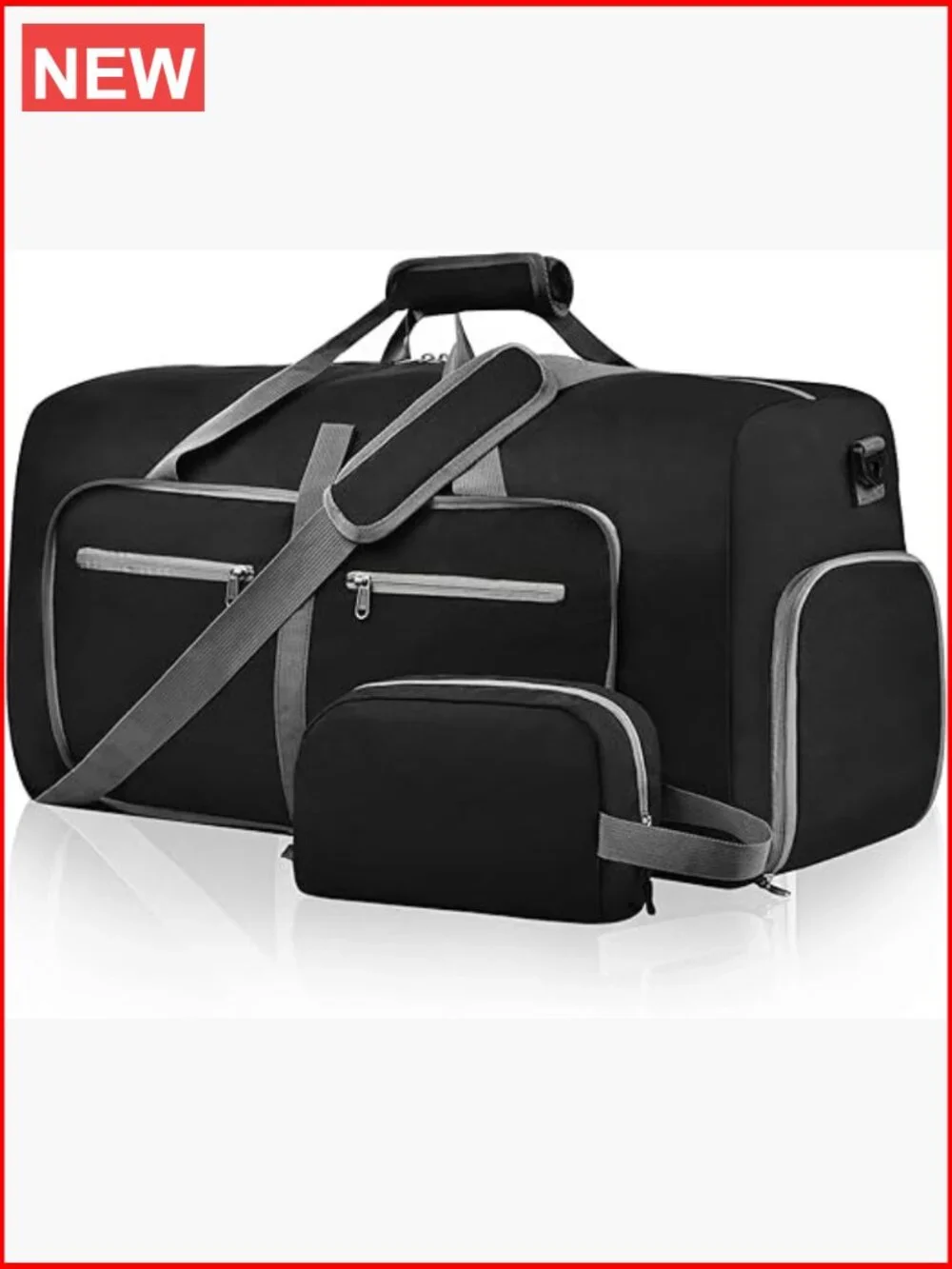 Duffle Bag with Shoes Compartment Foldable Travel Duffel Waterproof 65L
